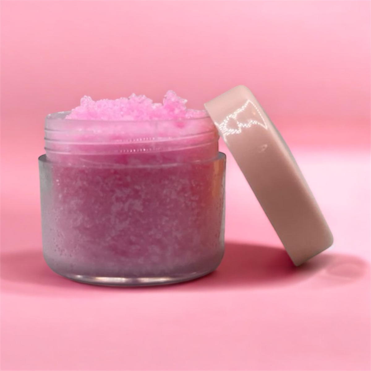 Pink lip scrub