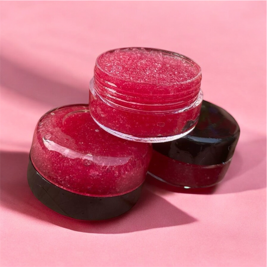 Colour changing lip scrub